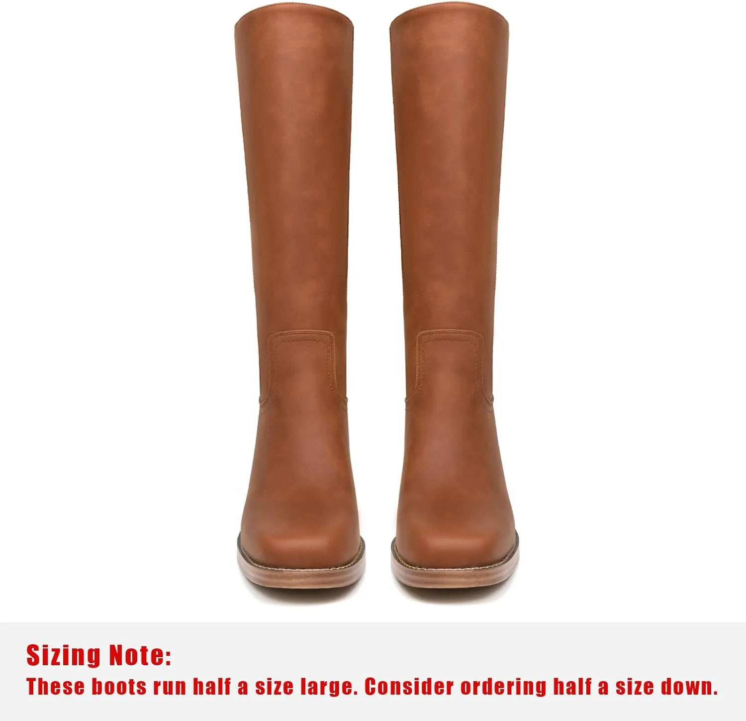 Platform Women's Knee High Square Toe Chunky Block Heel Long Wide Calf Riding Pull On Campus Boots