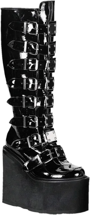 Pleaser Women's Swing-815 Knee-High Boot,Black Patent,11 M US