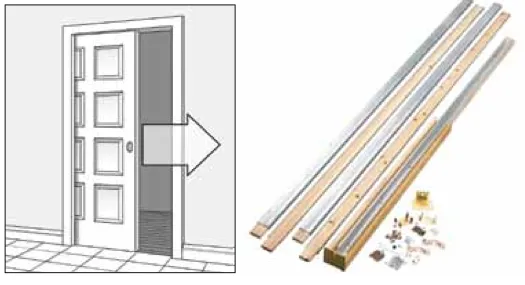 Pocket Door Hardware Set