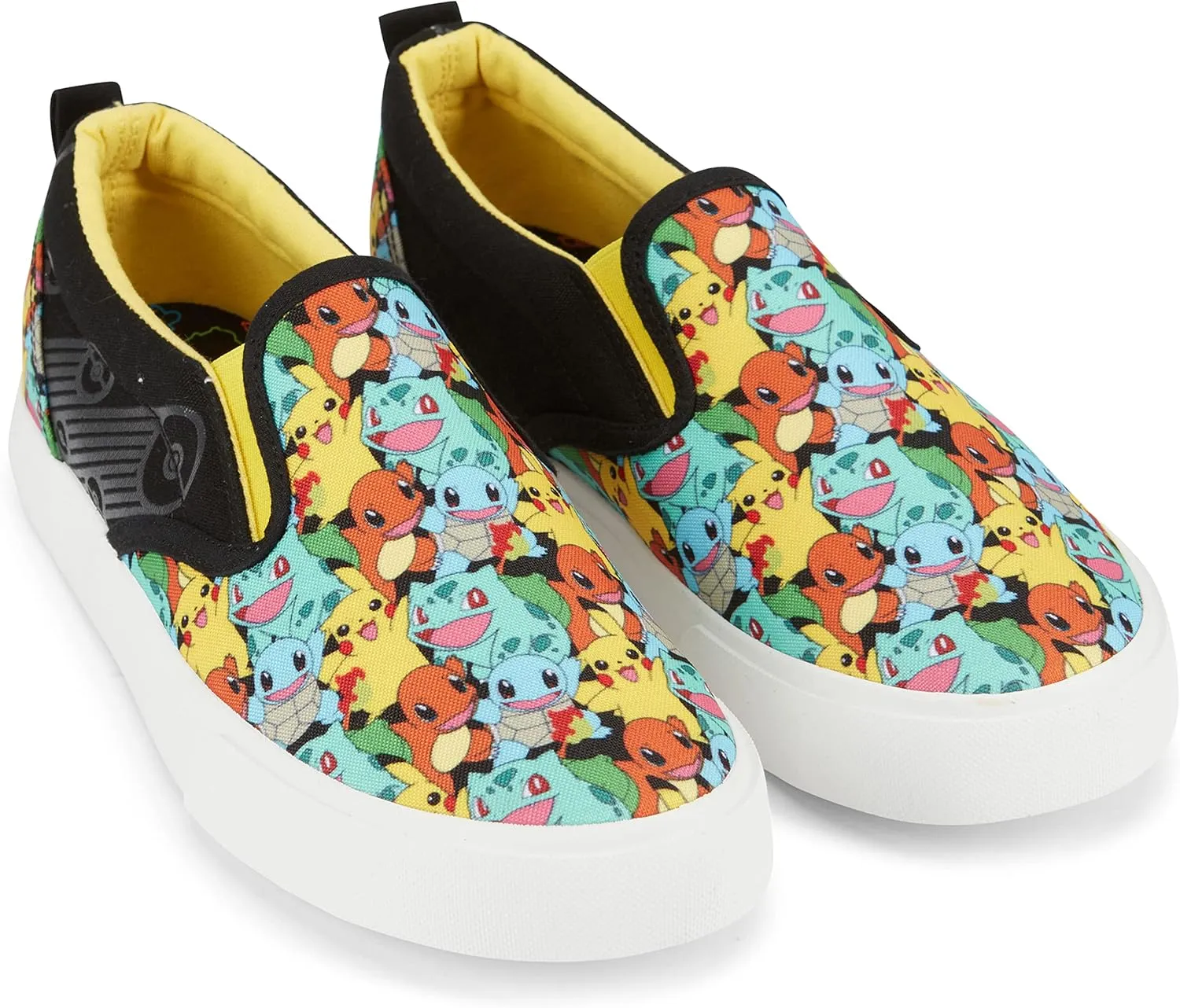 Pokemon Boys Pikachu Slip-On Sneakers - Boys Pikachu Youth Low Top Slip On Sneakers - Pikachu Charizard Canvas Sneakers