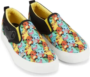 Pokemon Boys Pikachu Slip-On Sneakers - Boys Pikachu Youth Low Top Slip On Sneakers - Pikachu Charizard Canvas Sneakers