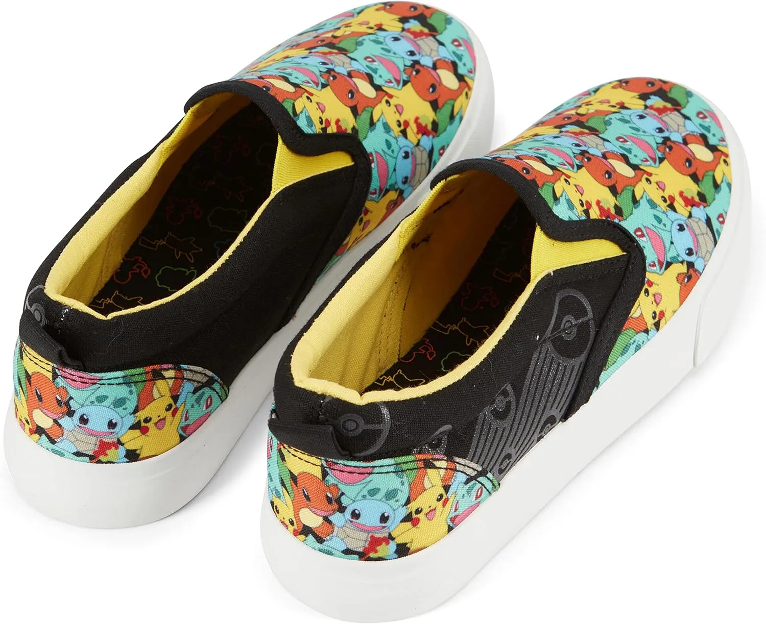 Pokemon Boys Pikachu Slip-On Sneakers - Boys Pikachu Youth Low Top Slip On Sneakers - Pikachu Charizard Canvas Sneakers