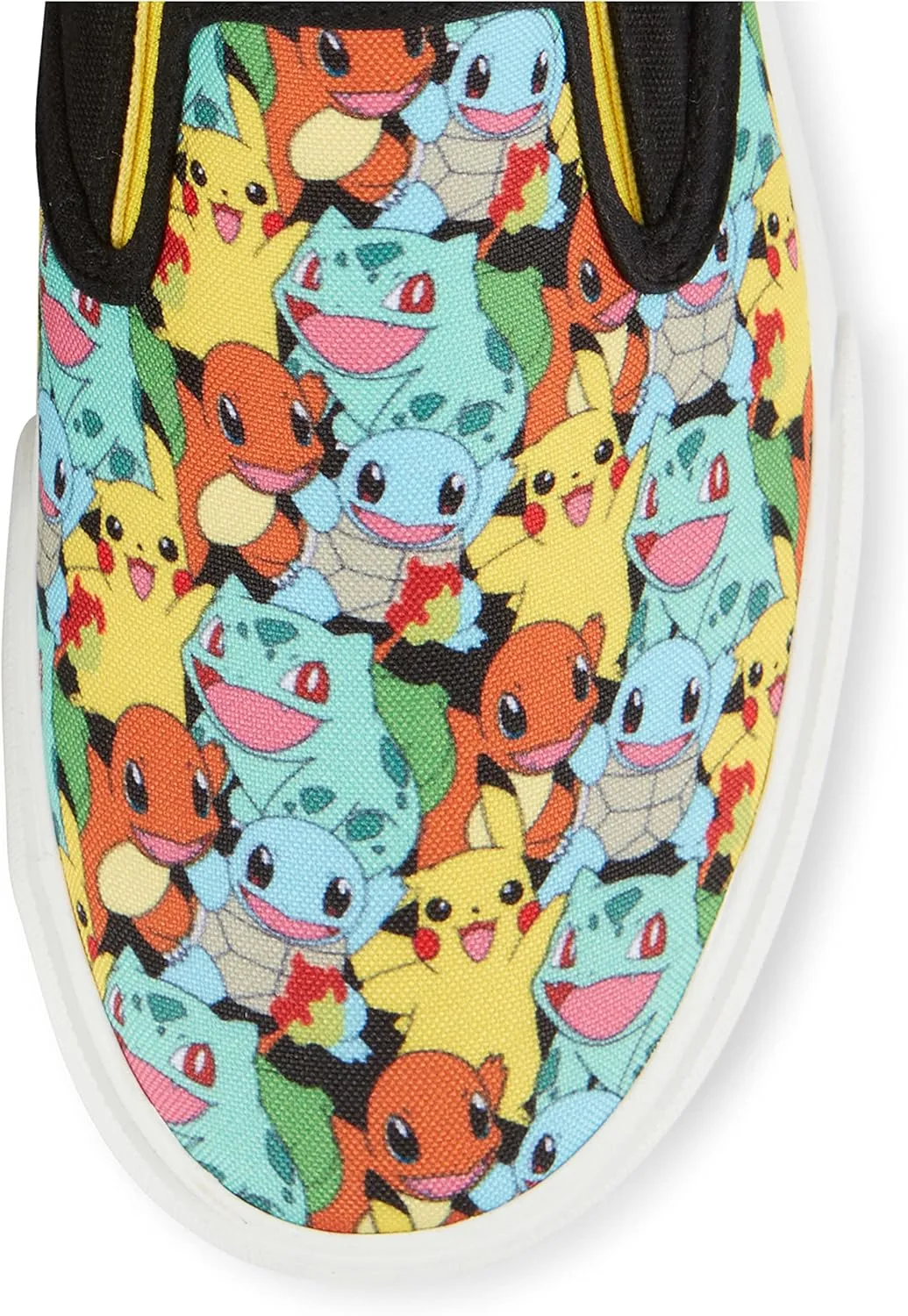 Pokemon Boys Pikachu Slip-On Sneakers - Boys Pikachu Youth Low Top Slip On Sneakers - Pikachu Charizard Canvas Sneakers