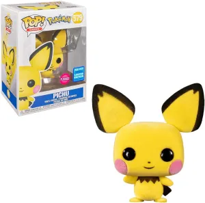 Pop Games 3.75 Inch Action Figure Pokemon - Pichu Flocked #579 Exclusive