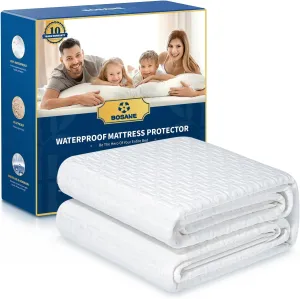 Premium 100% Waterproof King Mattress Protector Breathable Cooling 3D Air Fabric Cover Smooth Soft Hypoallergenic Noiseless Bed Cover Machine Washable Vinyl Free, 8-21'' Deep Pocket