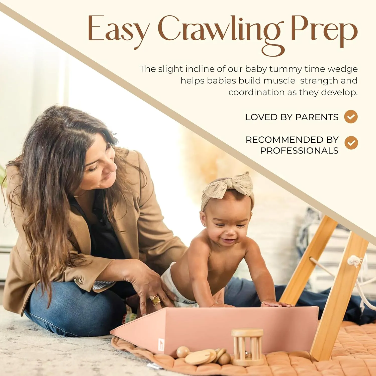 Premium tumtum - Premium Tummy Time Wedge (Rose)