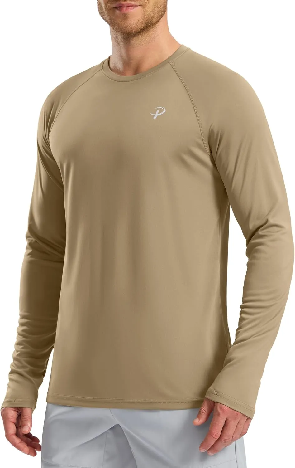 Pudolla Men's Sun Protection Shirts UV SPF UPF 50  Rash Guard Long Sleeve Lightweight Quick Dry Brethable Swimming Fishing