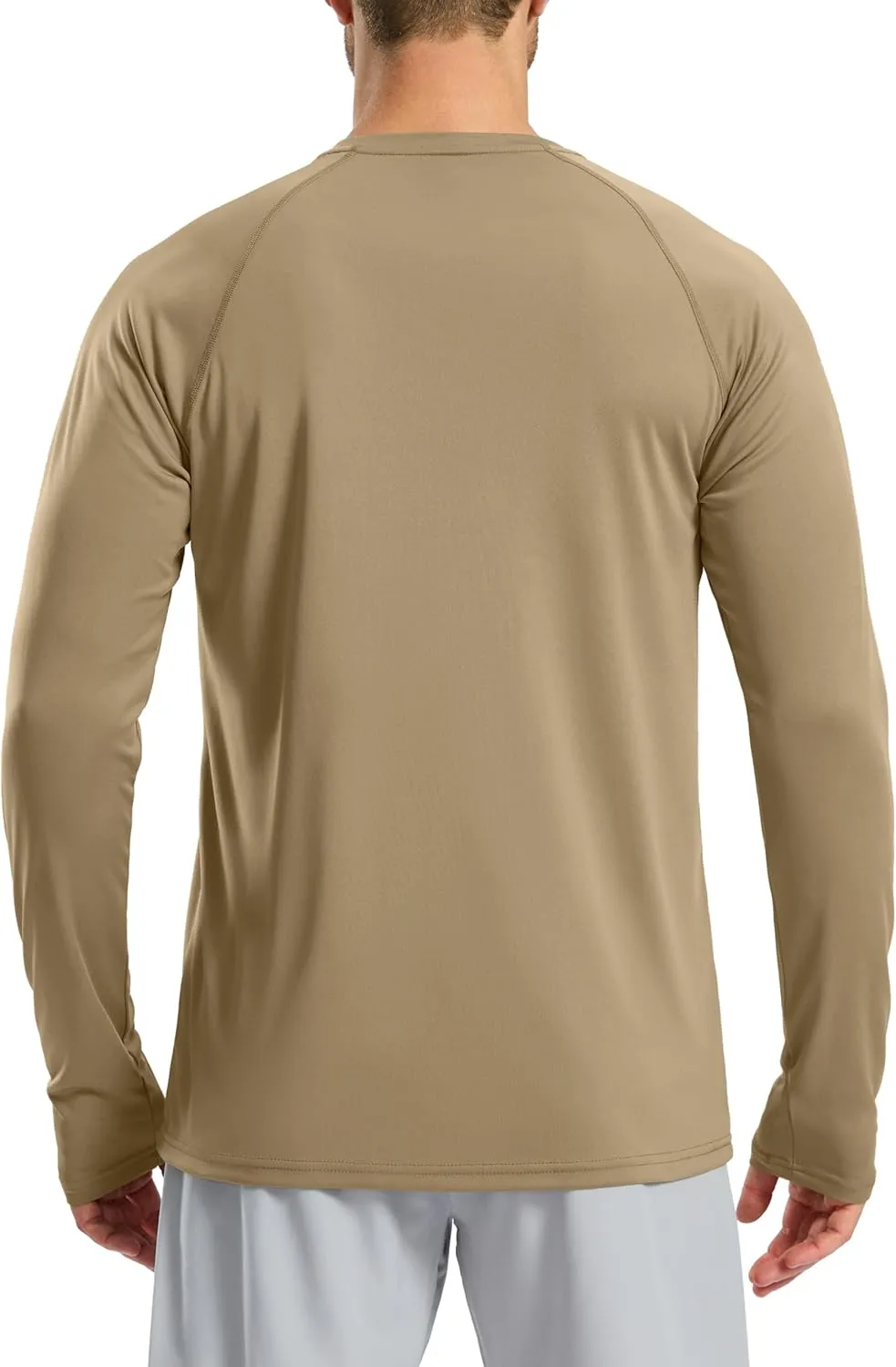 Pudolla Men's Sun Protection Shirts UV SPF UPF 50  Rash Guard Long Sleeve Lightweight Quick Dry Brethable Swimming Fishing