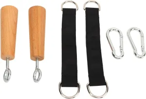 Pull Up Ball Grip,Non Slip Rock Climbing Holds Wooden Pull Up Ball Hand Grips Strengthener Exerciser Training Tools Finger Strength Trainer Fitness Accessories