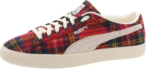 Puma Mens Suede VTG Harris Tweed Lace Up Sneakers Shoes Casual - Multi, Red