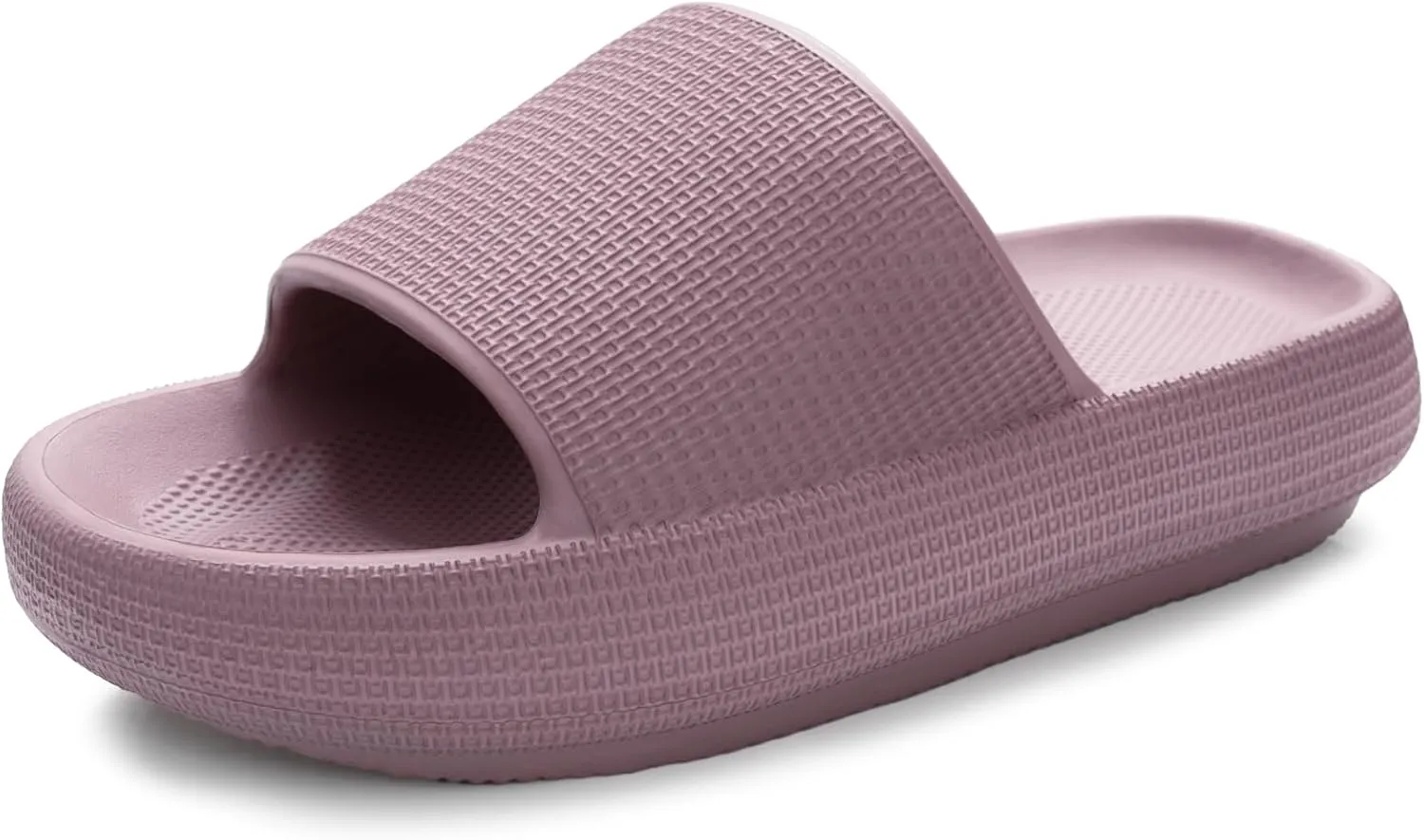 QIGEGE Pillow Slippers for Women and Men Arch Support Cloud Slides Recovery Foam Sandals Ultimate Comfort,Non-Slip, Lightweight, Thick Sole,Blush