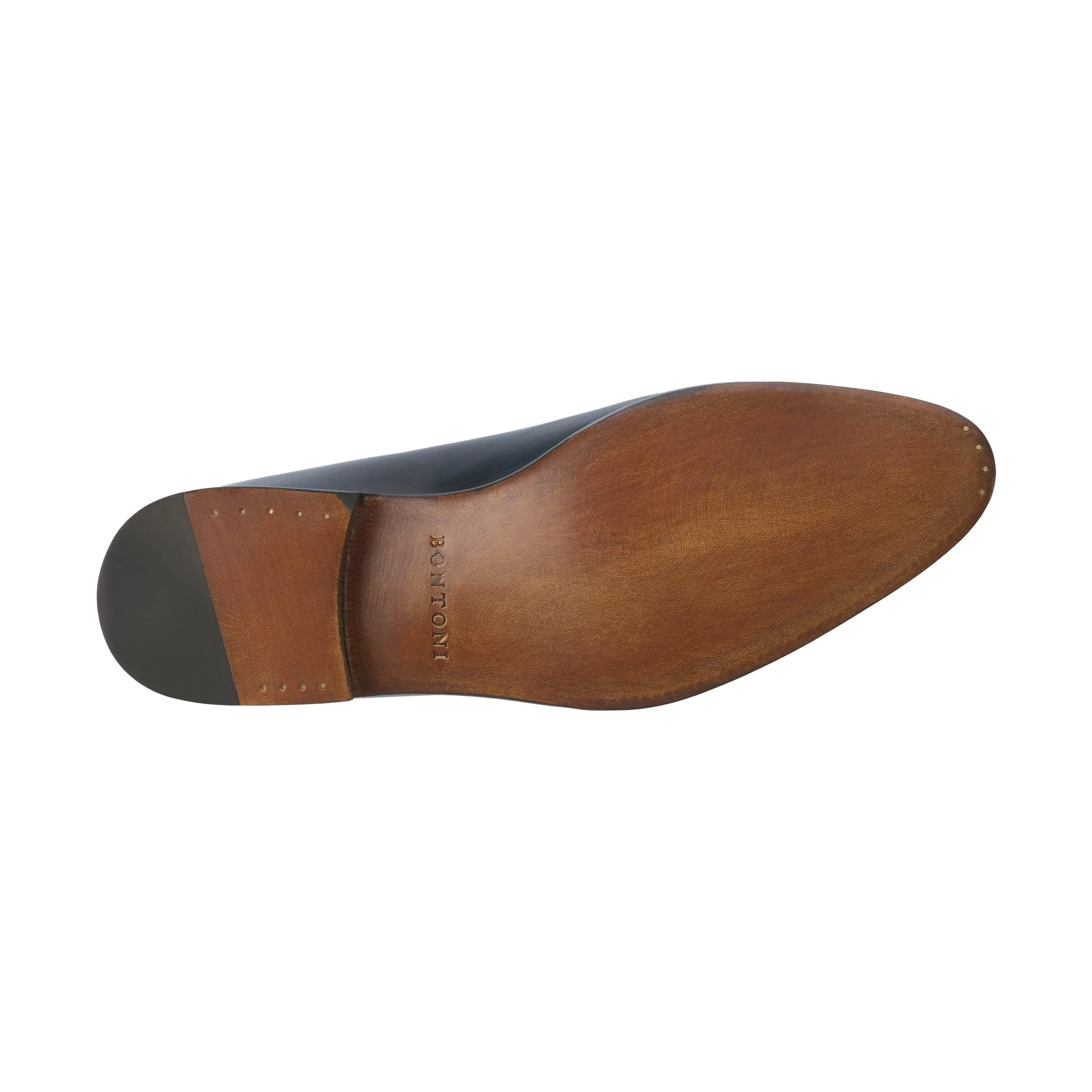 "Magnifico Reverse" Loafer with Tassels in Navy Blue