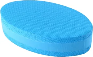 QWORK Stability Trainer Pad - Blue Foam Balance Exercise Cushion for Therapy, Yoga, Pilates, and Fitness - Non-Slip, Water-Resistant, Supports Ankle Stability, Relieves Knee and Elbow Pain