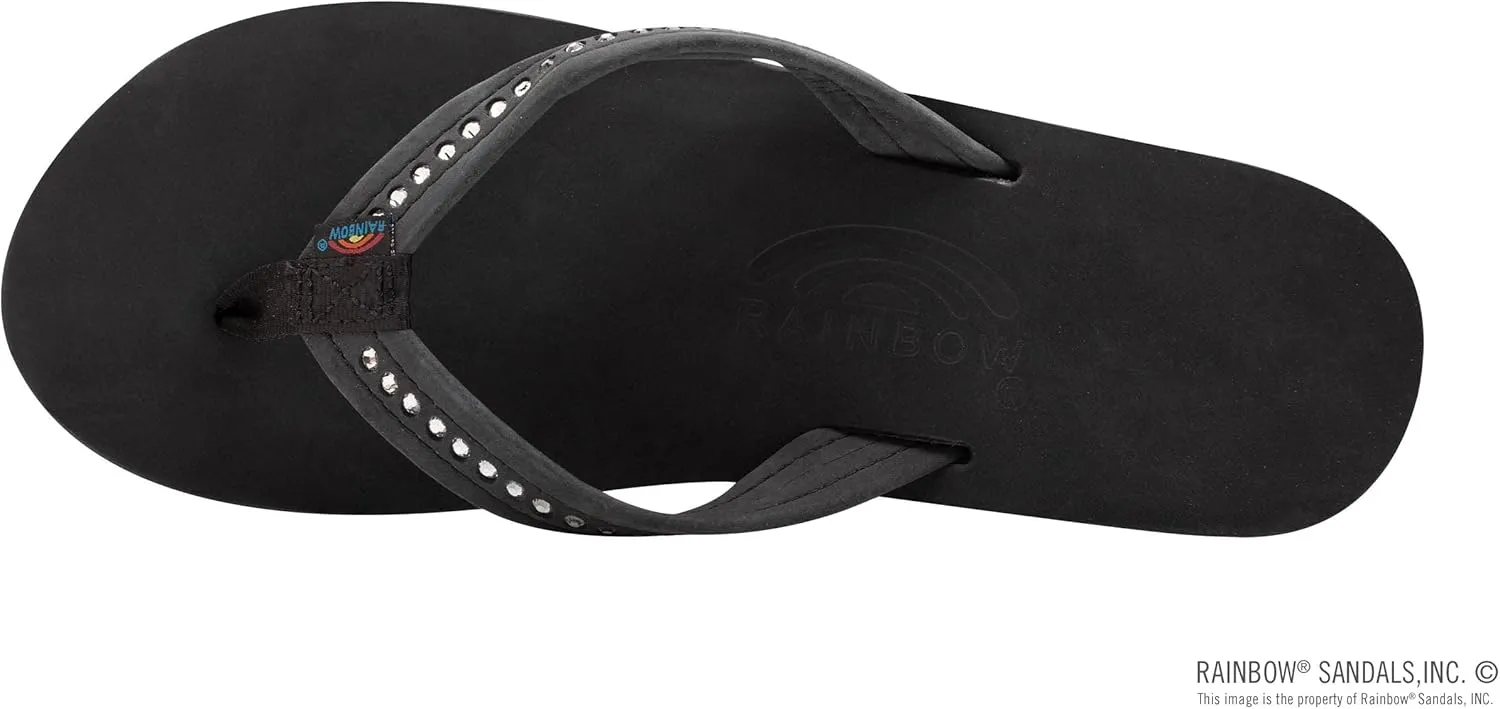 Rainbow Sandals Women's Six Layer Leather Wedge - 3/4" Strap w/Swarovski® Crystals