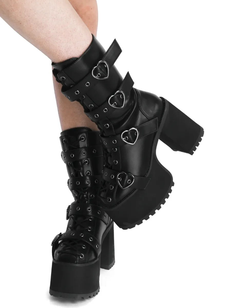 Regina Corset Platform Boots FOXBLOOD