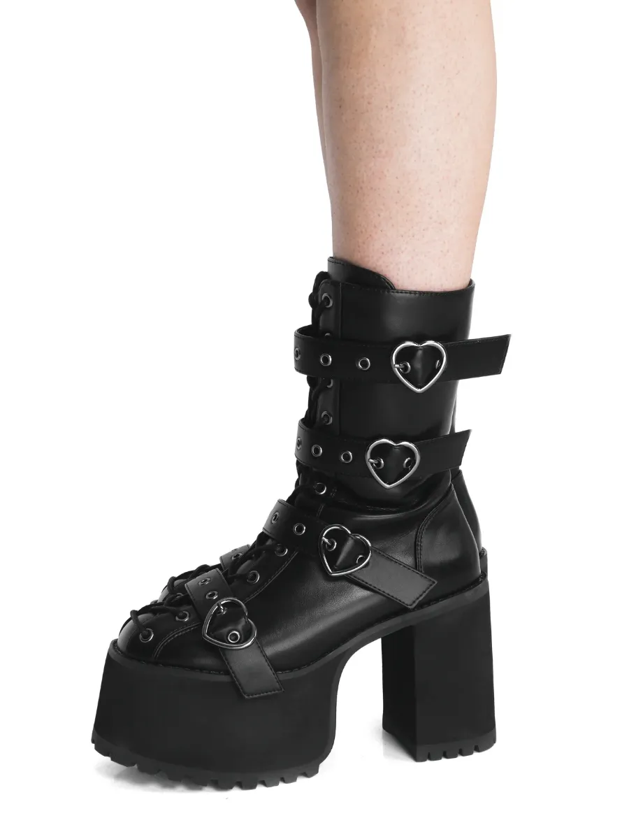 Regina Corset Platform Boots FOXBLOOD