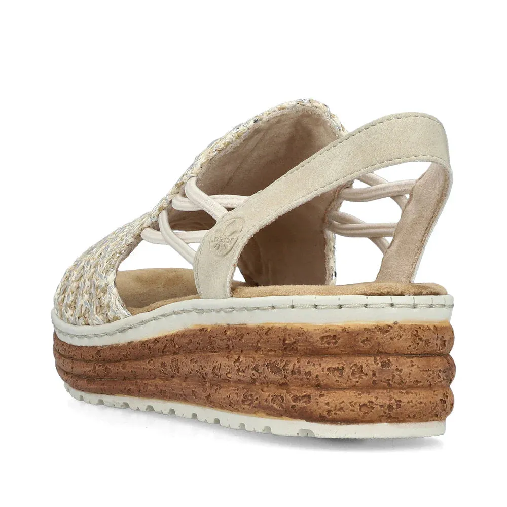 Rieker 62741-60 Woven Wedge Sandal