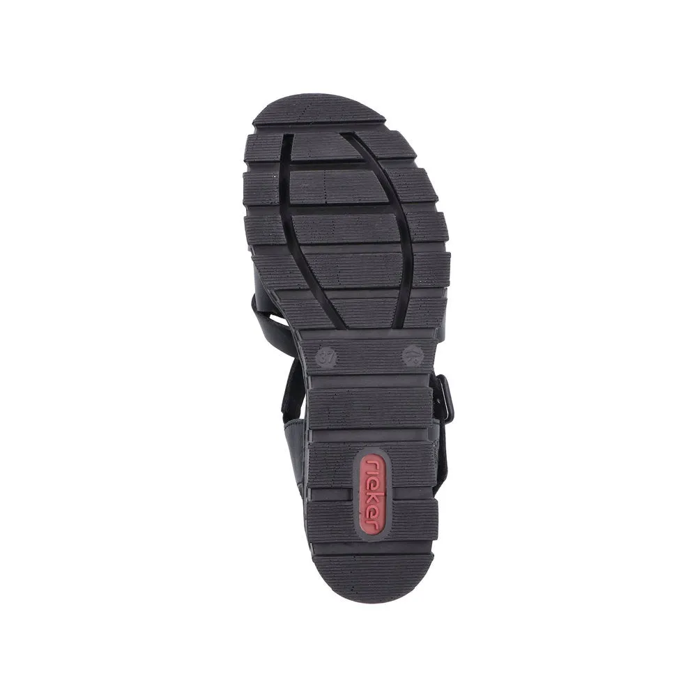 Rieker 68063-00 Black Sandals