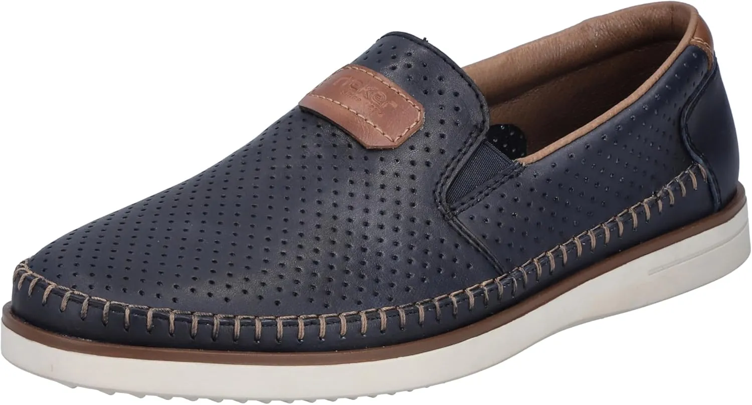 Rieker Men's Loafer, Blue, 10