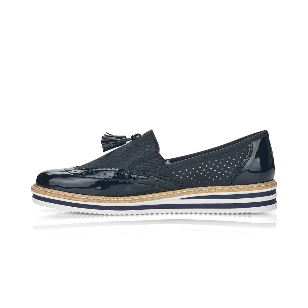 RIEKER - N0257 SLIP-ON SHOE - NAVY