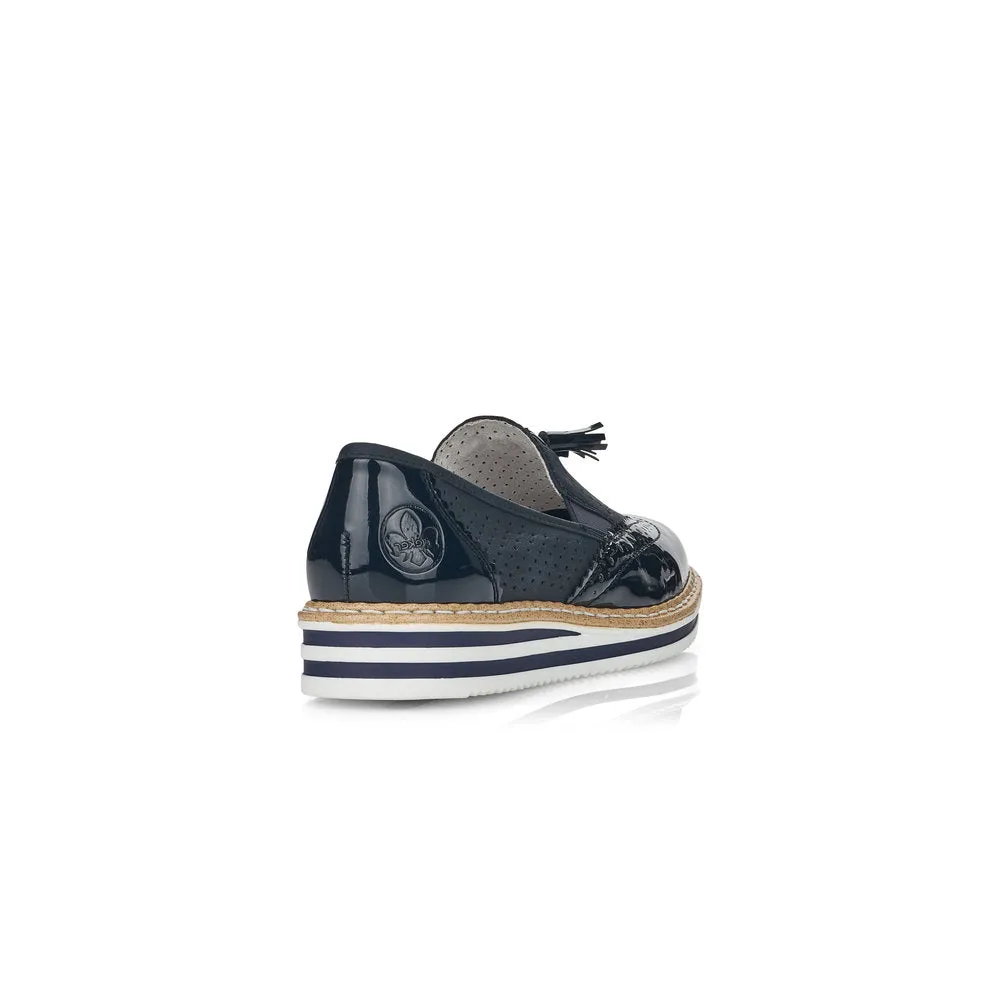 RIEKER - N0257 SLIP-ON SHOE - NAVY