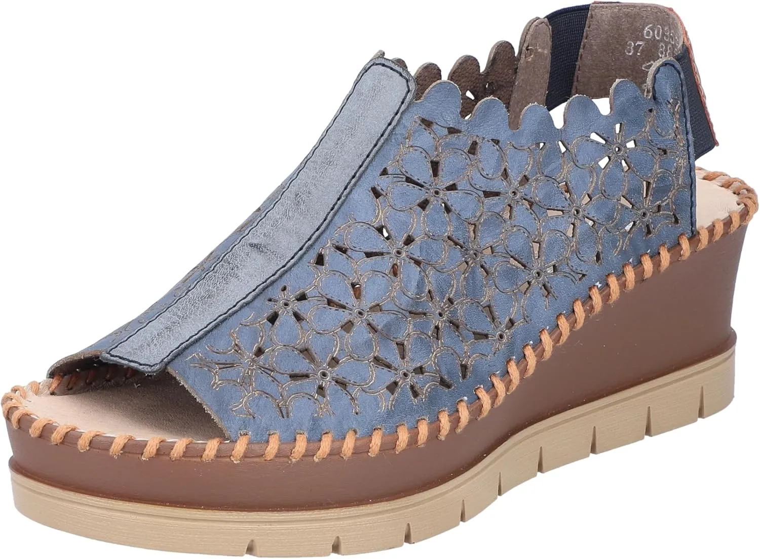 Rieker Women's 60355 Sandals, blue, 6 Women