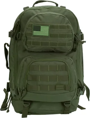 Rockland Military Tactical Laptop Backpack, Green, Large
