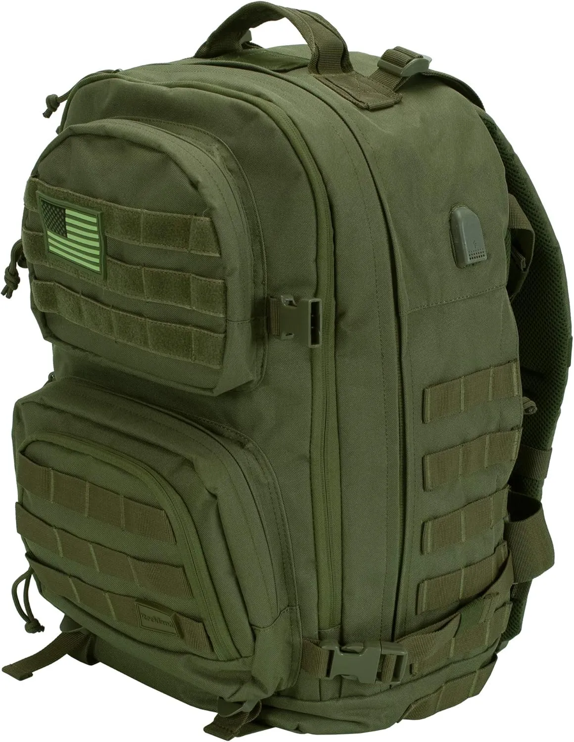 Rockland Military Tactical Laptop Backpack, Green, Large