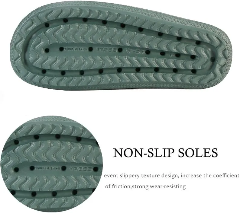 rosyclo Cloud Slippers for Women and Men Massage Thick Sole Non-Slip Shower Slippers Bathroom Super Soft Comfy House Cloud Slide Slippers for Indoor and Outdoor