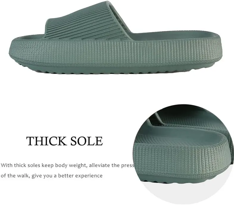 rosyclo Cloud Slippers for Women and Men Massage Thick Sole Non-Slip Shower Slippers Bathroom Super Soft Comfy House Cloud Slide Slippers for Indoor and Outdoor