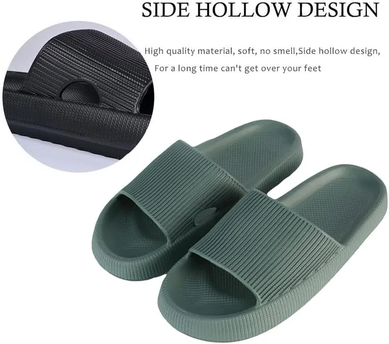 rosyclo Cloud Slippers for Women and Men Massage Thick Sole Non-Slip Shower Slippers Bathroom Super Soft Comfy House Cloud Slide Slippers for Indoor and Outdoor