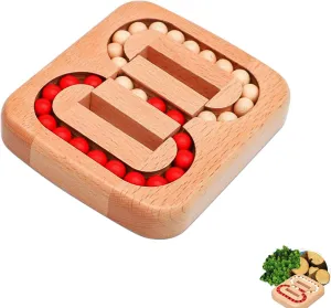 Rotating Magic Bean Fingertip Toy Wood Puzzles, for Fun and Relaxation Funny Beans Brain Teaser, Pop Sensory Interactive Rotating Puzzles Cube for Adults, Wooden Spinning Magic Beans (1PCS)