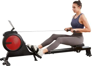 Rowing Machine,Magnetic Rowing Machine for Home,Dual Slide Rail with 350 LB Weight Capacity,32 Levels of Quiet Resistance,App Supported