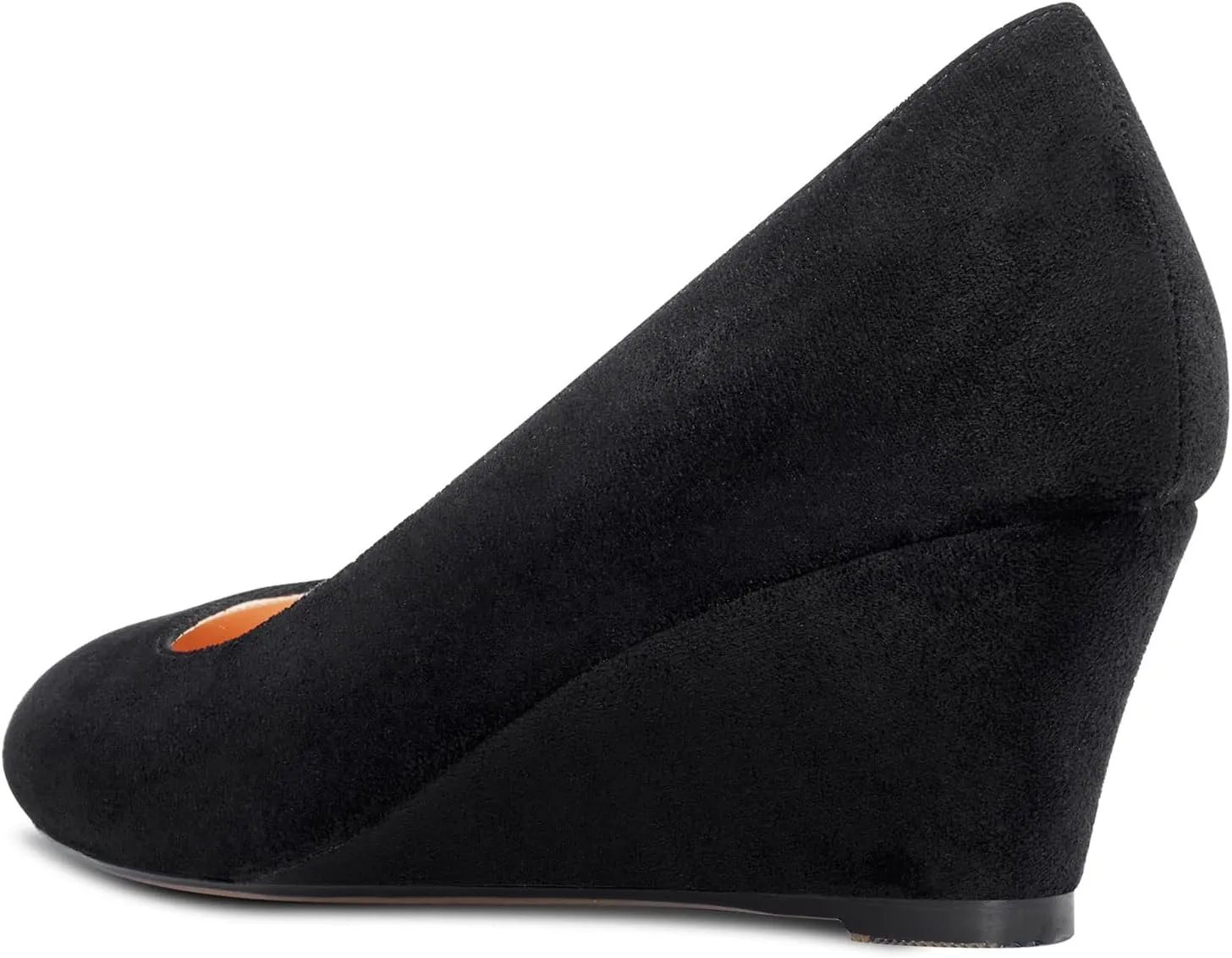 Saekcted Women's Mid-Heel Pumps Closed Round Toe Wedge Comfort Dress Pump Office 2Inch Heels Wedges Shoes