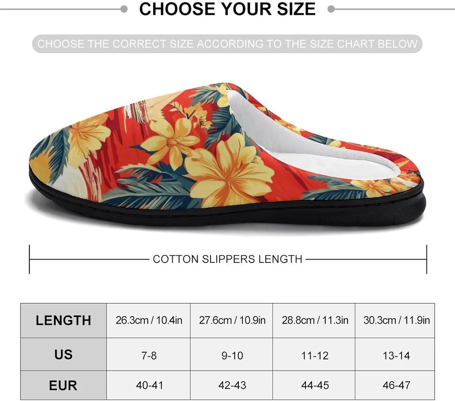 Sailboat Tropical Plants Flowers Sunset Funny Mens Slippers Lightweight Warm House Shoes Indoor Outdoor