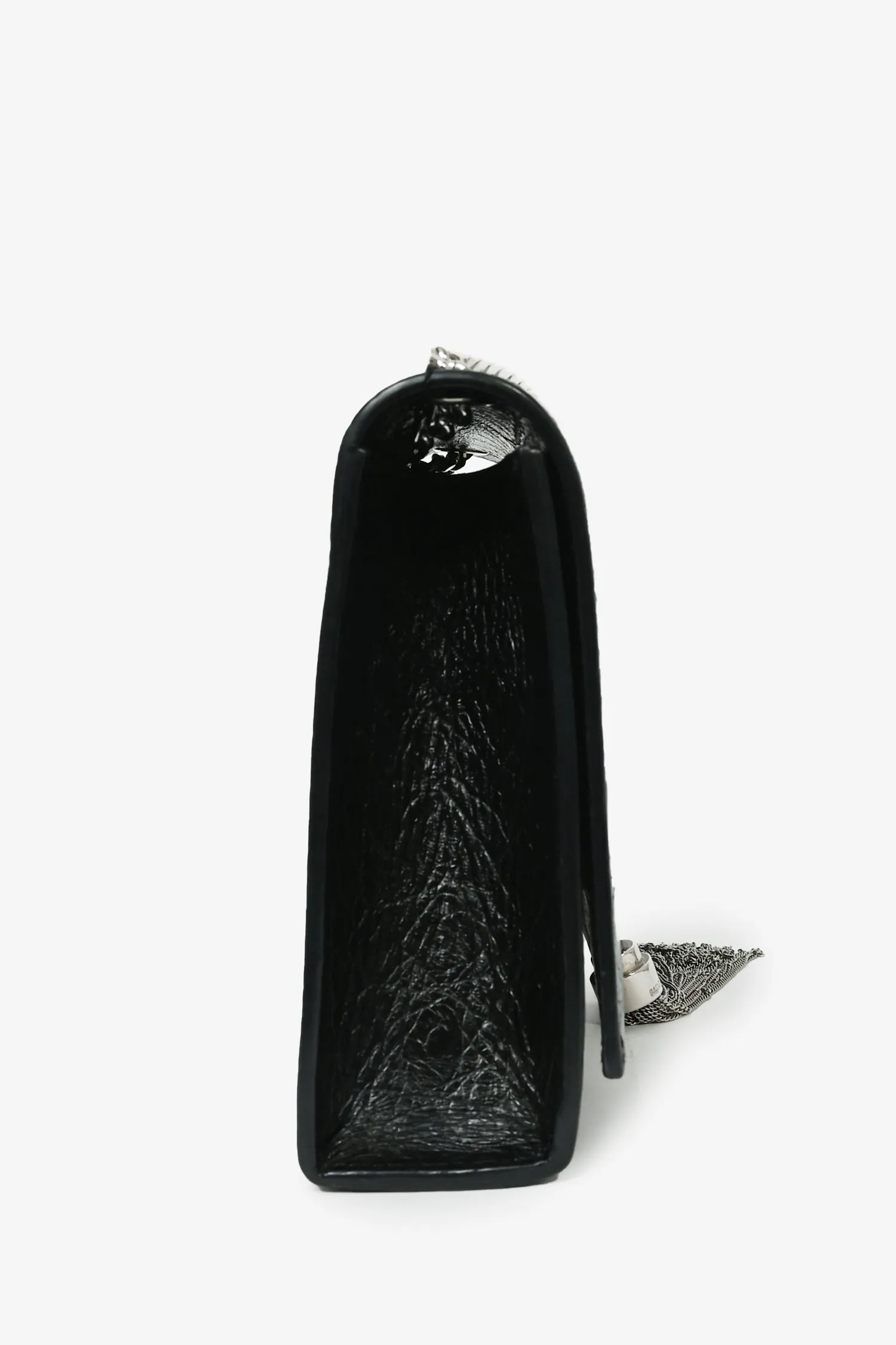 Saint Laurent 2015 Black Croc Embossed Medium Kate Crossbody