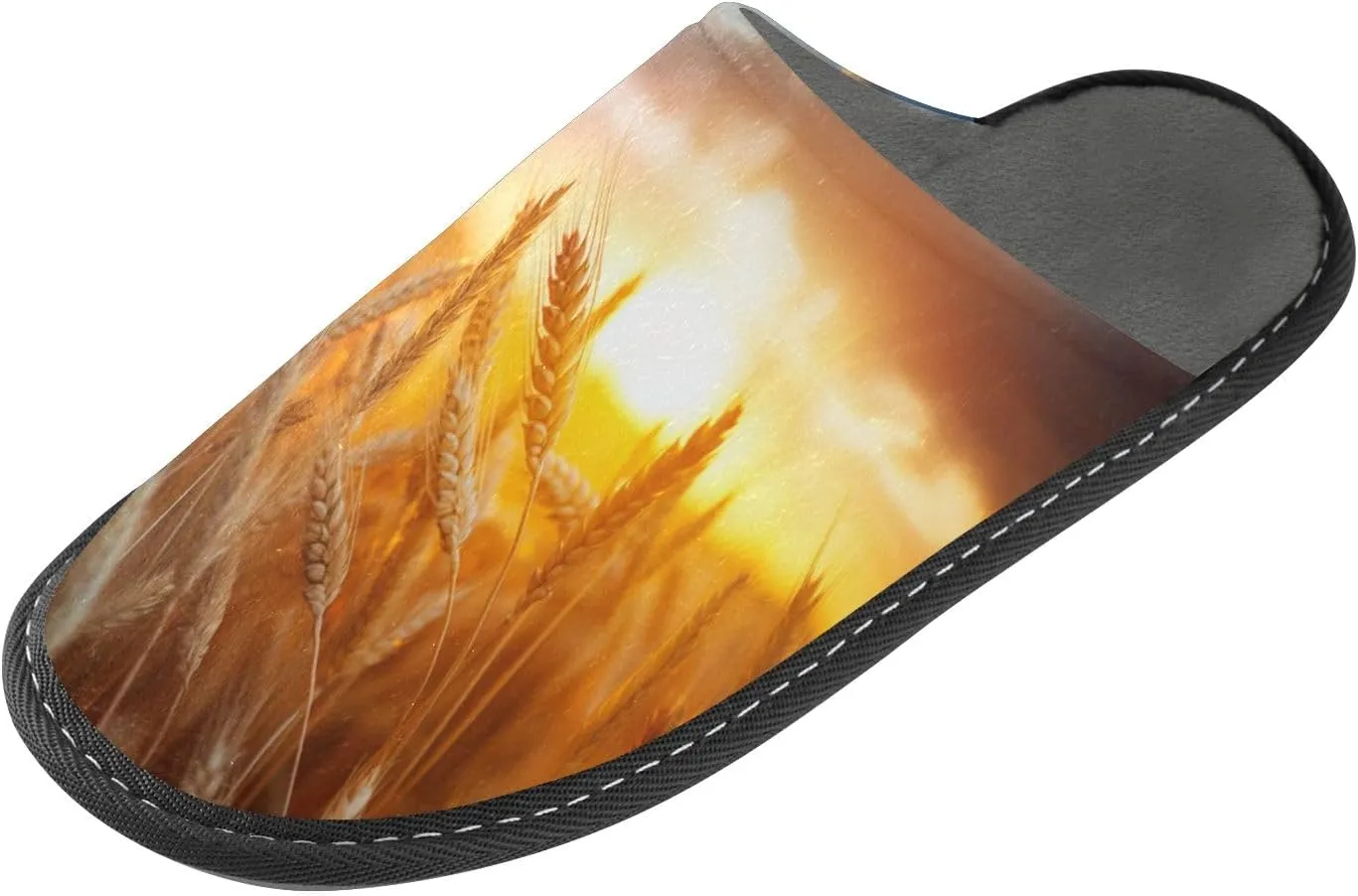 senya Wheat Field Fuzzy Slippers Soft Home Bedroom Slippers for Women Men House Shoes