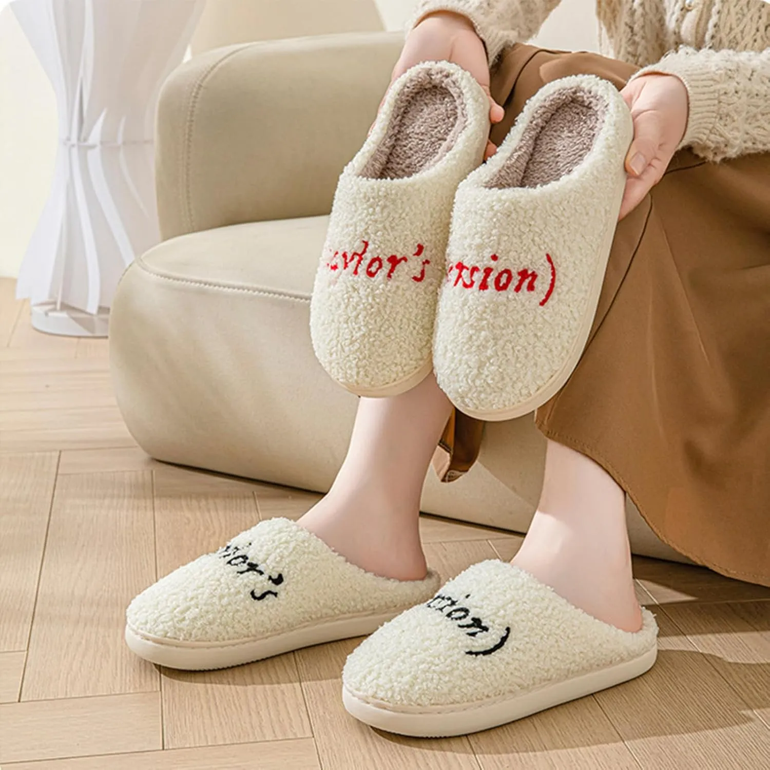 sharllen Kids Taylors Slippers Boys Girls 1989 Cute House Slippers Comfy Warm Fuzzy Flat Slides for Home Indoor Shoes Little/Big Kids