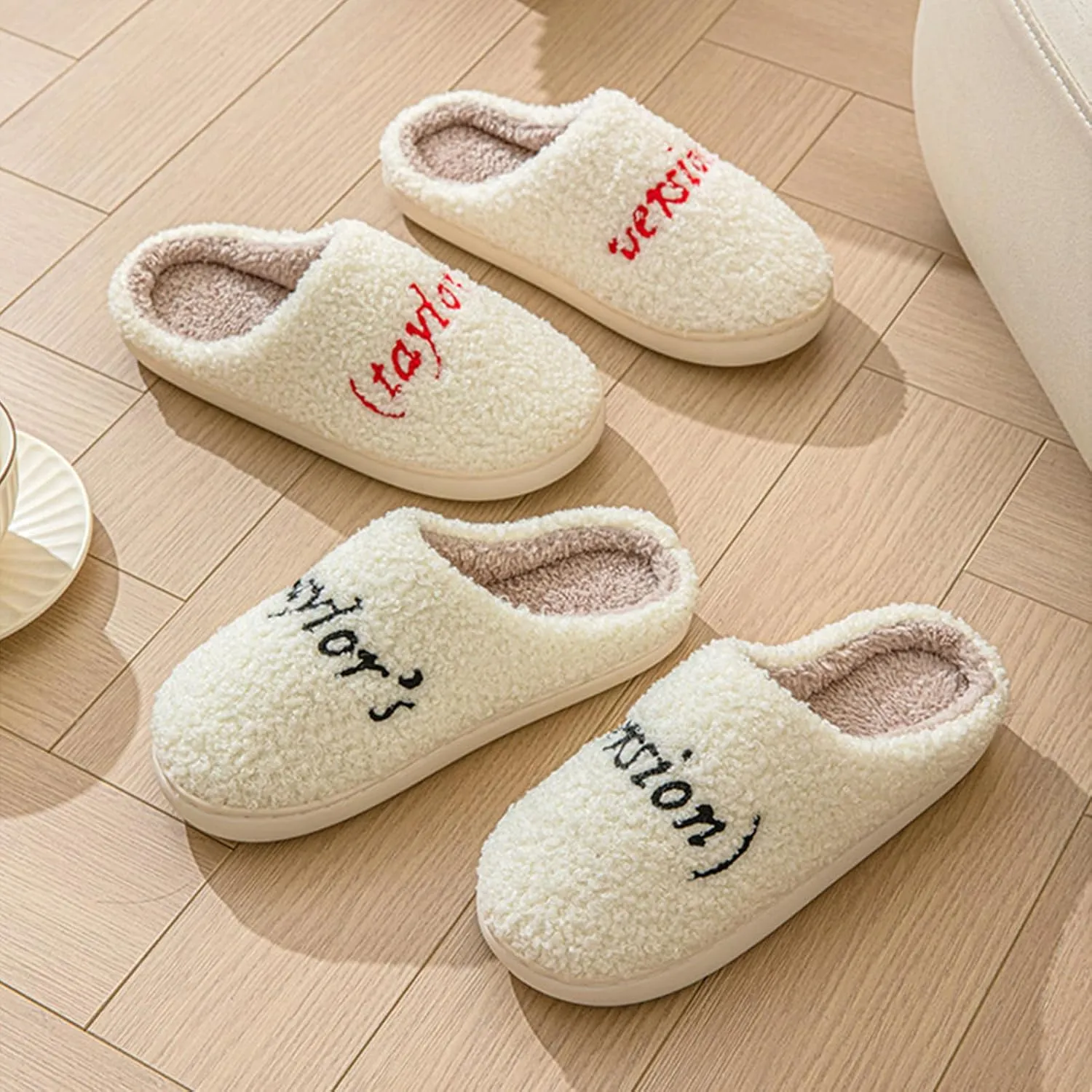 sharllen Kids Taylors Slippers Boys Girls 1989 Cute House Slippers Comfy Warm Fuzzy Flat Slides for Home Indoor Shoes Little/Big Kids