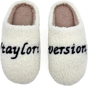 sharllen Kids Taylors Slippers Boys Girls 1989 Cute House Slippers Comfy Warm Fuzzy Flat Slides for Home Indoor Shoes Little/Big Kids