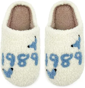 sharllen Kids Taylors Slippers Boys Girls 1989 Cute House Slippers Comfy Warm Fuzzy Flat Slides for Home Indoor Shoes Little/Big Kids