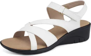 SHIBEVER Wedge Sandals for Women Dressy: Womens Sandals Comfortable - Summer Open Toe Casual Walking Low Wedges