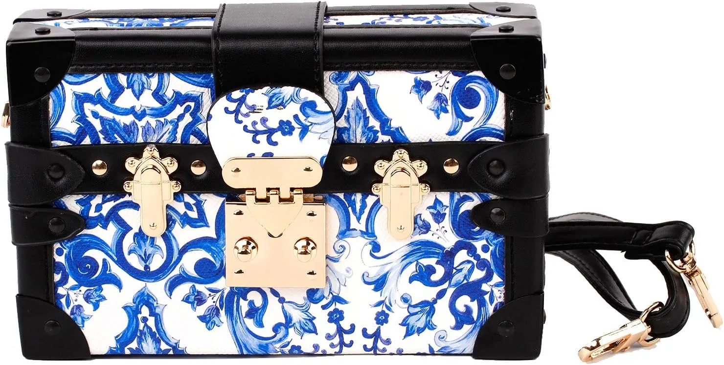 SHOW STORY Blue And White Porcelain Platform Stiletto Ankle Boot Bootie,LF80843