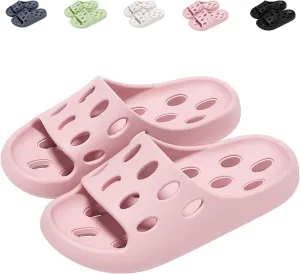 Shower Shoes for Women Men, Premium Quick Drying Shower Slippers Non-Slip Pool Beach Comfortable Lightweight House Slippers with Drain Holes