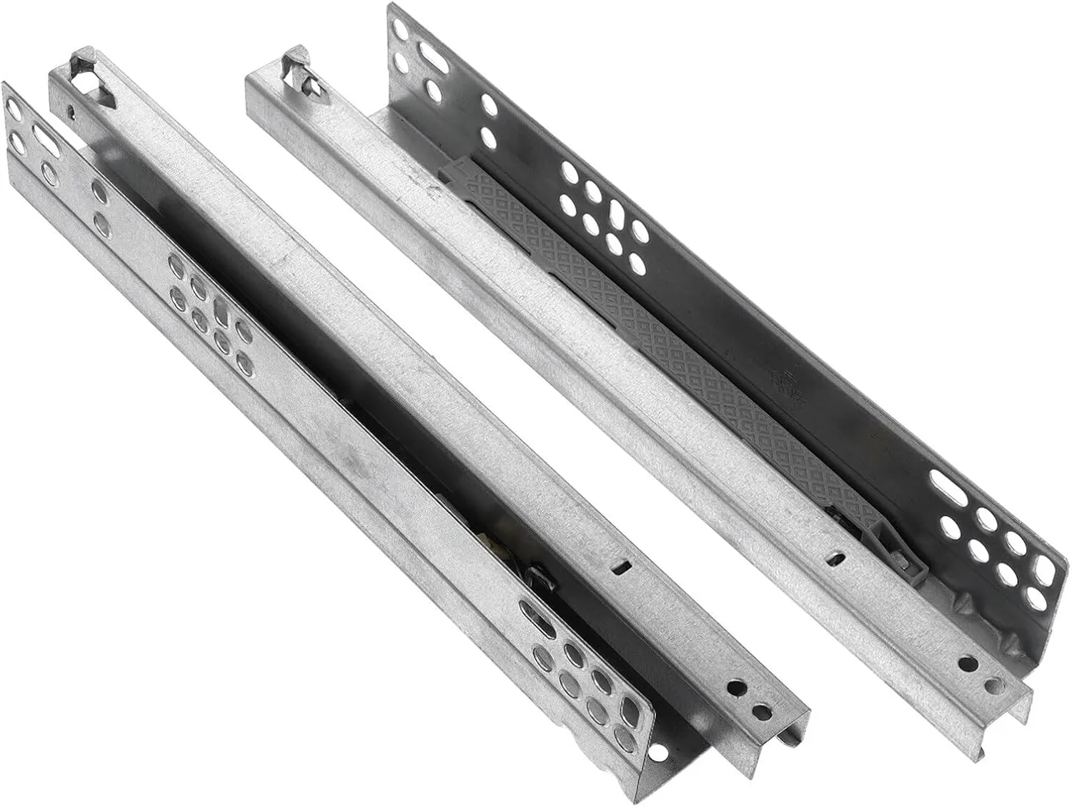 Side Mount Ball Bearing Drawer Rails 2 Pcs Slide Silent Rails Ball Bearing Closet Sliding Drawer Road Guide Dresser Buffer Track