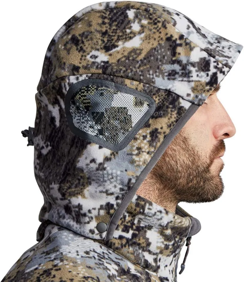 SITKA Gear Men's Stratus Windstopper Water Repellent Ultra-Quiet Fleece Hunting Jacket with Removable Hood