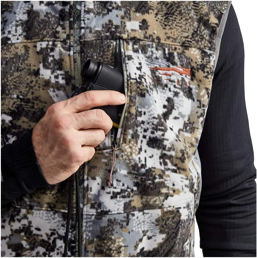 SITKA Gear Men's Stratus Windstopper Water Repellent Ultra-Quiet Fleece Hunting Vest