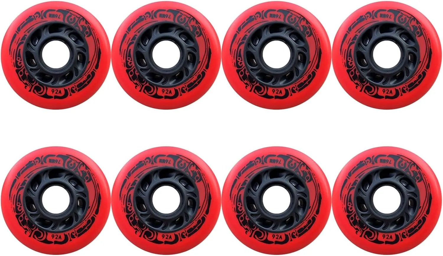 Skateboard Wheels 8-Pack Inline Wheels 92A Speed Skating Shoes Replacement Wheel Use on Luggage or Wheelchairs