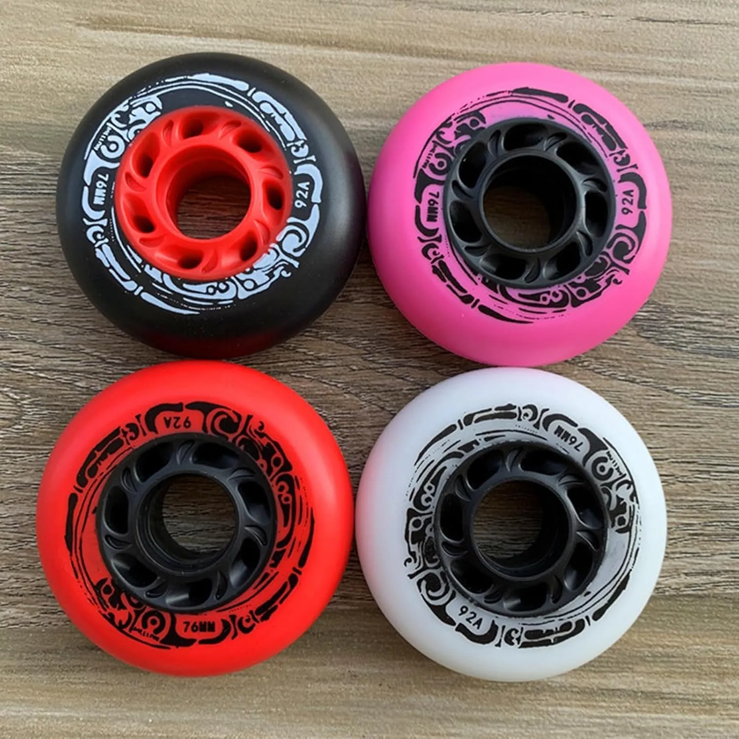 Skateboard Wheels 8-Pack Inline Wheels 92A Speed Skating Shoes Replacement Wheel Use on Luggage or Wheelchairs