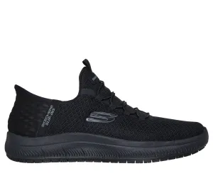 SKECHERS - 108144EC SLIP-INS WORK SUMMITS SR-ENSLEE BUNGEE TRAINER - BLACK
